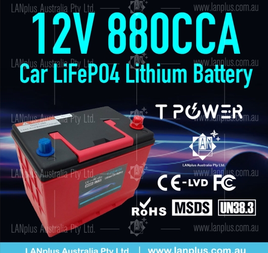 880CCA 12v 80ah Car starting Lifepo4 lithium battery F Honda Toyota Dual Purpose