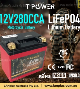 12V 280CCA for Yamaha 450cc WR450F 2003 - 2007 YTX5L Lithium Battery YTX5LBS