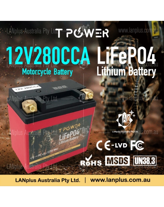 12V 280CCA for Yamaha 450cc WR450F 2003 - 2007 YTX5L Lithium Battery YTX5LBS