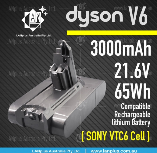 3000mAh 21.6V Vacuum Battery 4 Dyson V6 DC58 DC59 DC61 DC62 HANDHELD CORDLESS