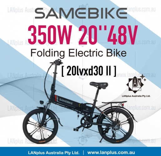 Samebike 20LVXD30 II 20" Mountain eBike Foldable 350W Brushless 48V Shimano 7 speed 