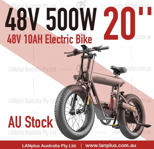 Coswheel FTN T20 500W Electric Bike 4" Fat Tyre eBike Bicycle 48V 10AH > super73