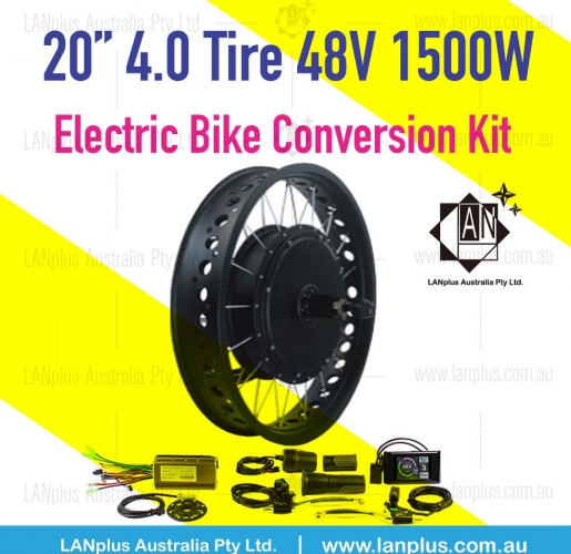 20" 4.0 tire Rear Hub Electric Bike Conversion Kit f 48V 1500W Ebike DIY E-bicycle AU