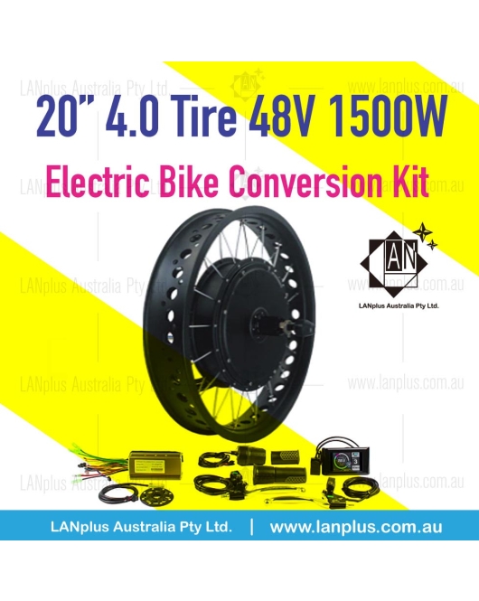 20" 4.0 tire Rear Hub Electric Bike Conversion Kit f 48V 1500W Ebike DIY E-bicycle AU