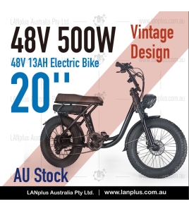 Demo 500W 48V 13ah Electric Bike EBike Bicycle Fat Tyre Vintage Design &gt;super 73 MEL Mel Pick Up Only