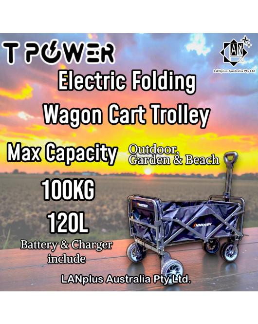 Brand New Electric Wagon Cart Trolley with Battery for Garden Work Camping Beach