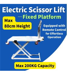 Electric Hydraulic Scissor Lift Table 200KG Capacity – Fixed Platform