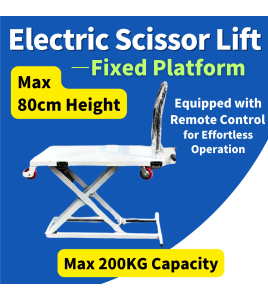 Electric Hydraulic Scissor Lift Table 200KG Capacity – Fixed Platform