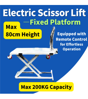Electric Hydraulic Scissor Lift Table 200KG Capacity – Fixed Platform