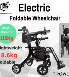 Foldable 3N1 Electric Wheelchair Walker Assisted Dual Motor Ultra Light