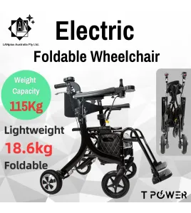 Foldable 3N1 Electric Wheelchair Walker Assisted Dual Motor Ultra Light