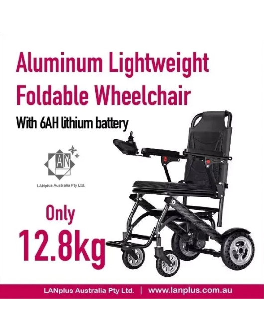 DEMO Ultralight 12.8kg Electric Aluminum Lightweight Foldable Wheelchair AU