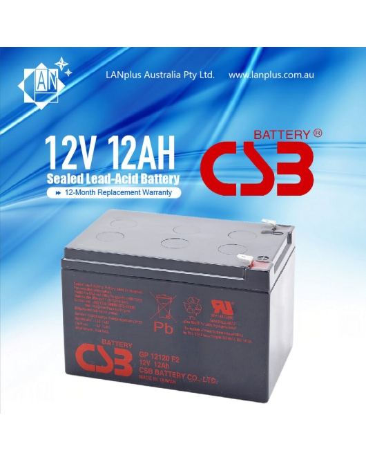 New CSB GP12120 F2 12V 12AH VRLA 6 Cells Battery for APC UPS Solar Gate