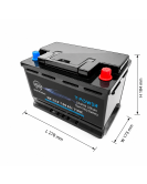12V 100Ah 1100CCA LiFePO4 Lithium Start-Stop Car Battery (H6 / DIN66 / Group 48)