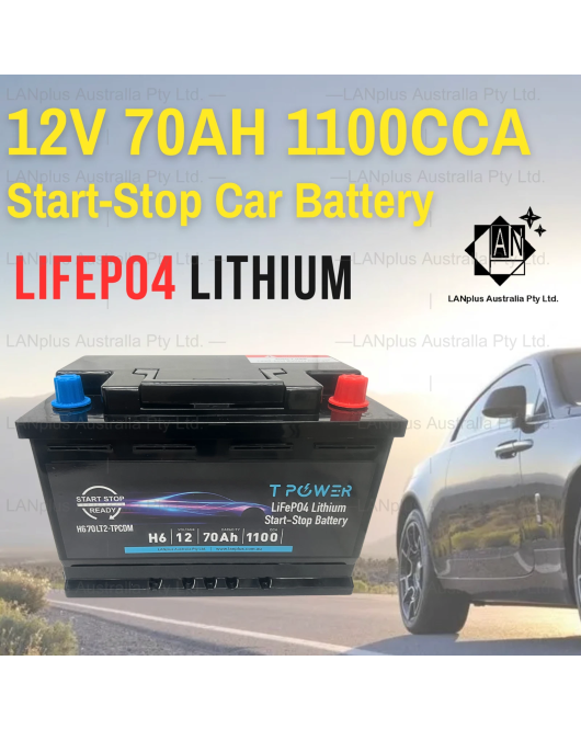 Stop-Start Lithium Car Battery 12v 70Ah 1100CCA for Toyota Volkswagen Audi Volvo