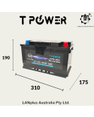 Start-Stop 12V 120Ah 1320CCA LiFePO4 Start-Stop Car Battery H7 Group 94R Size