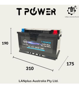 Start-Stop 12V 120Ah 1320CCA LiFePO4 Start-Stop Car Battery H7 Group 94R Size