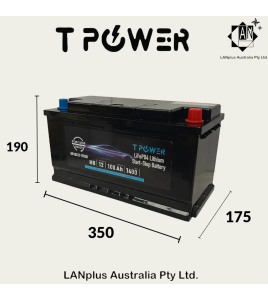 12V 100Ah 1400CCA LiFePO4 Start-Stop Car Battery H8 DIN88 LN5 Group 49 Size