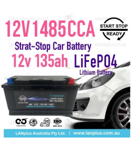 Start-Stop Lithium Car Battery 12v 135Ah 1485CCA for Toyota Volkswagen Audi