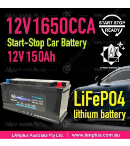 Start-Stop 12V 150Ah 1650CCA LiFePO4 Start-Stop Car Battery H9 Group 95R