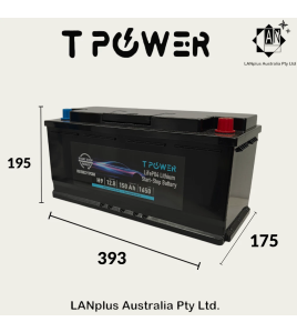 Start-Stop 12V 150Ah 1650CCA LiFePO4 Start-Stop Car Battery H9 Group 95R