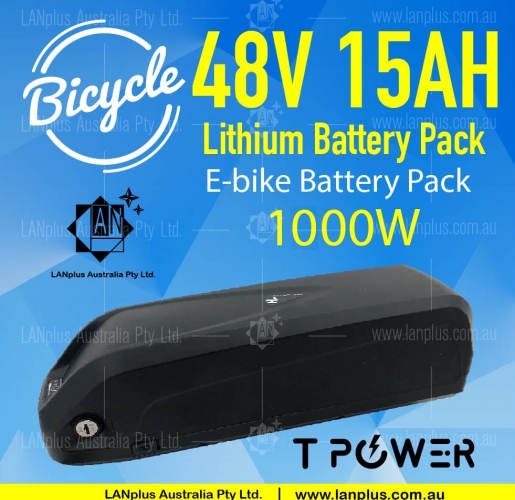 48V 15Ah Tpower Li-ion Lithium Battery Pack W/BMS Hailong f 1000W Motor E-bike 