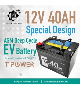 12V 40AH AGM DEEP CYCLE Rechargeable Battery same size as 35ah
