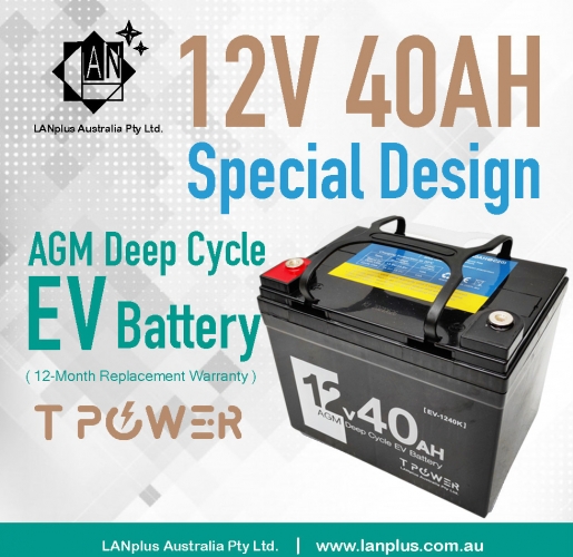 12V 40AH AGM DEEP CYCLE Rechargeable Battery same size as 35ah