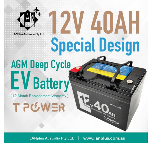 12V 40AH AGM DEEP CYCLE Rechargeable Battery same size as 35ah
