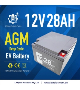 Tpower 12V 28AH AGM DEEP CYCLE EV Sealed Lead rechargeable Battery