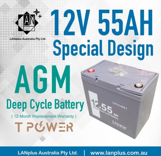 12V 55AH AGM DEEP CYCLE Battery Mobility Scooter Golf Cart Wheelchair