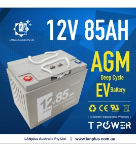12V 85AH SLA AGM DEEP CYCLE Rechargeable EV BATTERY f SOLAR Scooter 