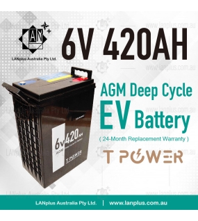 6V 420AH SLA AGM DEEP CYCLE BATTERY UPS Marine Golf Cart Solar Camper