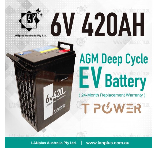 6V 420AH SLA AGM DEEP CYCLE BATTERY UPS Marine Golf Cart Solar Camper