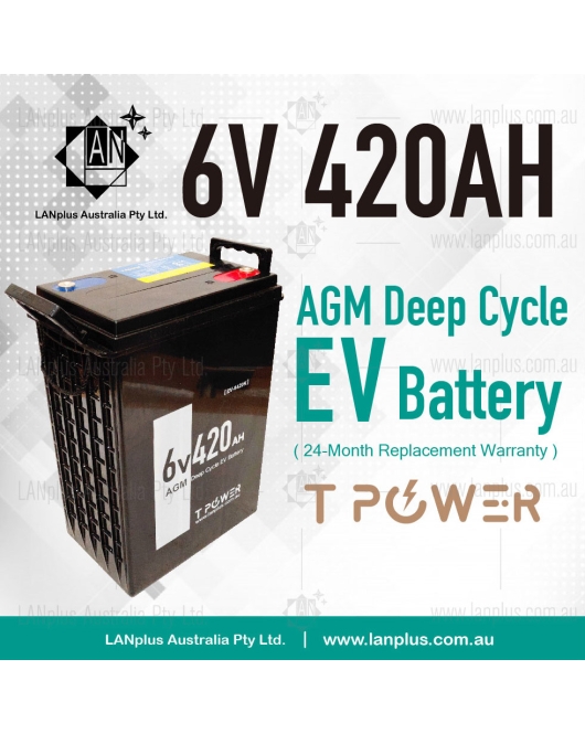 6V 420AH SLA AGM DEEP CYCLE BATTERY UPS Marine Golf Cart Solar Camper