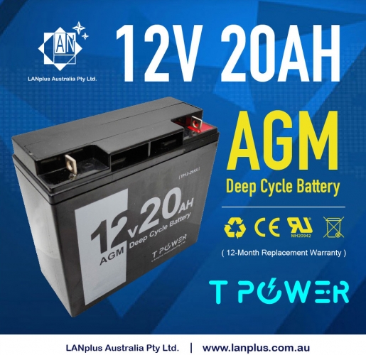 12V 20AH AGM Deep Cycle Rechargeable Battery for APC UPS Solar 