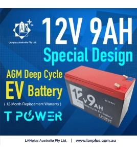 12V 9AH EV Rechargeable High Power Battery Electric Scooter Bike Car SLA