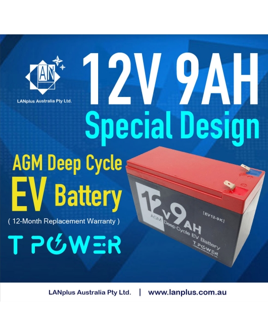 12V 9AH EV Rechargeable High Power Battery Electric Scooter Bike Car SLA