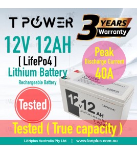 New 12V 12Ah LiFePO4 Lithium Rechargeable Battery Same size as 12v 7AH 12v 9AH
