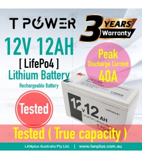 New 12V 12Ah LiFePO4 Lithium Rechargeable Battery Same size as 12v 7AH 12v 9AH