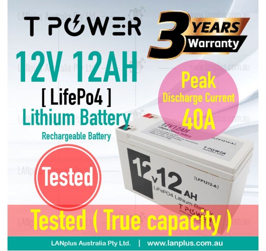 New 12V 12Ah LiFePO4 Lithium Rechargeable Battery Same size as 12v 7AH 12v 9AH
