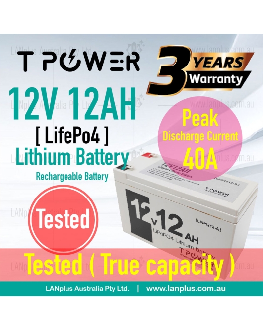 New 12V 12Ah LiFePO4 Lithium Rechargeable Battery Same size as 12v 7AH 12v 9AH