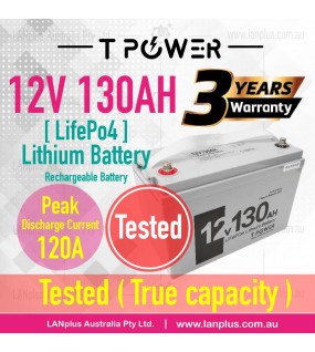 12V 130Ah LiFePO4 Lithium Battery For Solar 4WD Caravan deep cycle 3 years Warranty