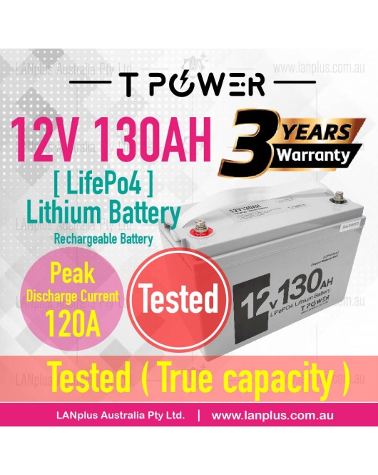 12V 130Ah LiFePO4 Lithium Battery For Solar 4WD Caravan deep cycle 3 years Warranty