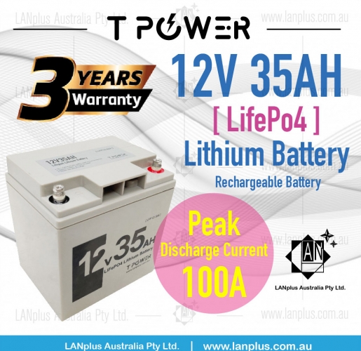 12V 35AH LiFePO4 Lithium Battery Rechargeable 4 Golf Buggy Cart Mobility Scooter