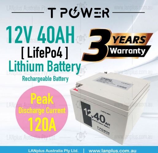 12V 40AH LiFePO4 Rechargeable Lithium Battery for Golf Buggy Cart Mobility Scoot