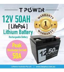 12V 50AH Lithium Battery LiFePO4 Rechargeable Camp Power Station Bank