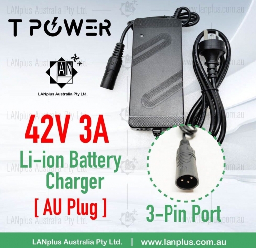 42V 3A Li-ion Lithium Battery charger for 36V ebike Electric Scooter Mobility battery