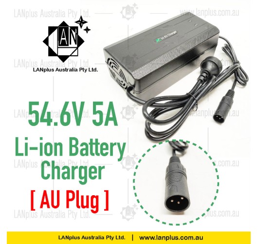 48V Charger 54.6V 5A Lithium Battery Charger for 48V eBike Electric Scooter Bike