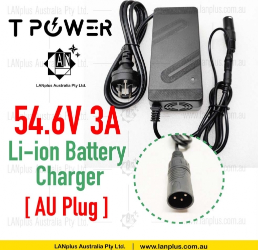 54.6V 3A Li-ion Lithium Battery charger f 48V ebike Electric Scooter Mobility